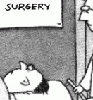 cartoonist P. C. Vey -- unnecessary surgery room